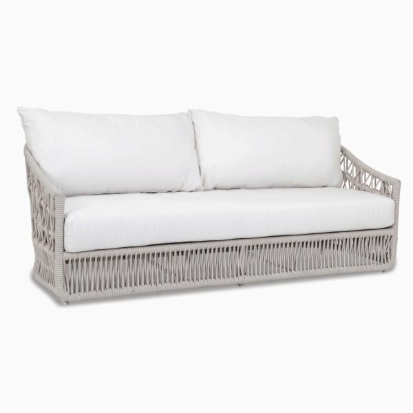 Dana Woven Rope Sofa in Natural Linen/Linen Canvas by Sunset West