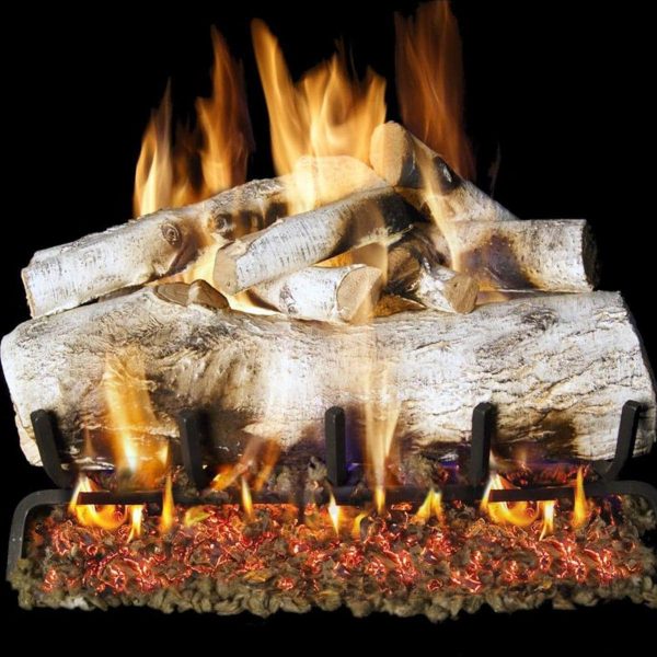 Peterson Real Fyre 18-Inch White Mountain Birch Gas Logs (Logs Only - Burner Not Included)