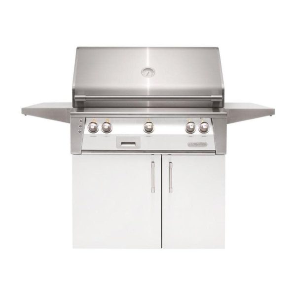 Alfresco ALXE 36-Inch Freestanding Natural Gas Grill With Sear Zone And Rotisserie - Signal White Matte - ALXE-36SZC-NG-SM9003