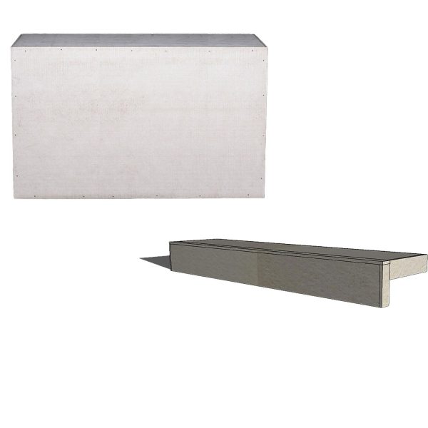 Universal 60 Inch Outdoor Kitchen Filler Cabinet - ADA And Universal 60 Inch Ready To Finish Overhang Raised Bar