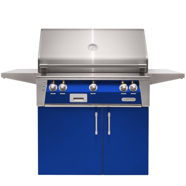 Alfresco ALXE 36-Inch Natural Gas Grill With Rotisserie - Ultramarine Blue - ALXE-36C-NG-S5002