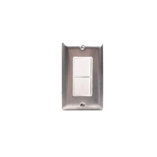 Eurofase Single Duplex Switch Wall Plate And Gang Box in Stainless Steel - EFSWPS