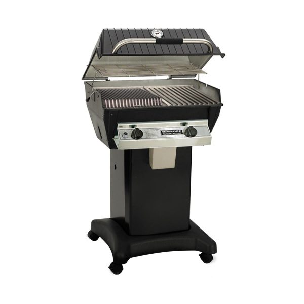Broilmaster R3B Infrared Combination Propane Gas Grill On Black Cart
