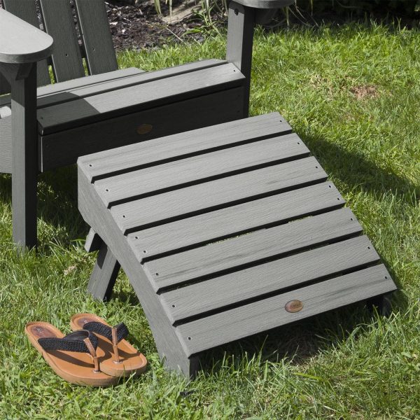 Paradise Key Recycled Plastic Ottoman in Coastal Teak by Lakeview Outdoor Designs