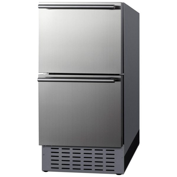 Summit 18-Inch 2-Drawer Refrigerator - SPR182DOSH34