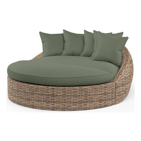 Havana Wicker Daybed in Tobacco/Cast Sage by Sunset West