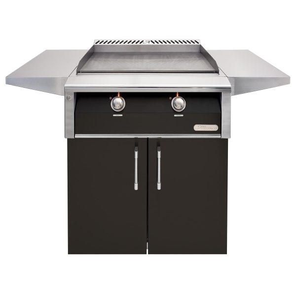 Alfresco 30-Inch Freestanding Propane Griddle with Cart in Jet Black Matte - AXE-30GTC-NG-SM9005