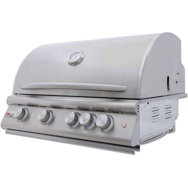 Blaze LTE+ Marine Grade 32-Inch 4-Burner Built-In Natural Gas w/ Lift-Assist Hood & Rear Infrared Burner - BLZ-4LTE3MG-NG