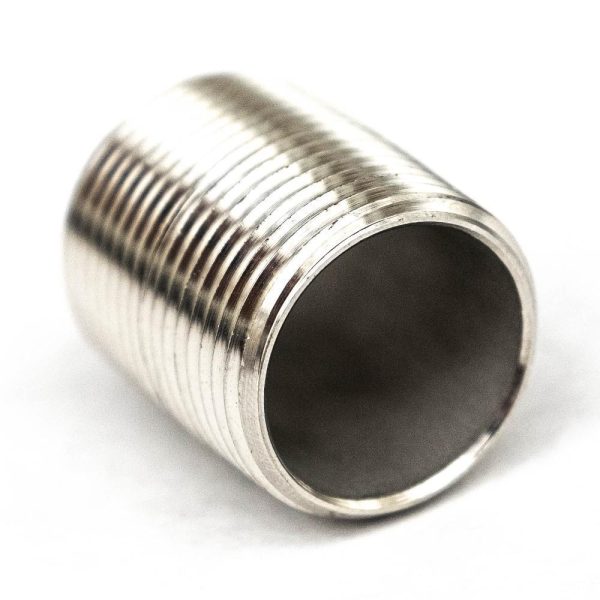 BBQGuys Signature 1-Inch MIP Stainless Steel Close Nipple - 113SS4-F