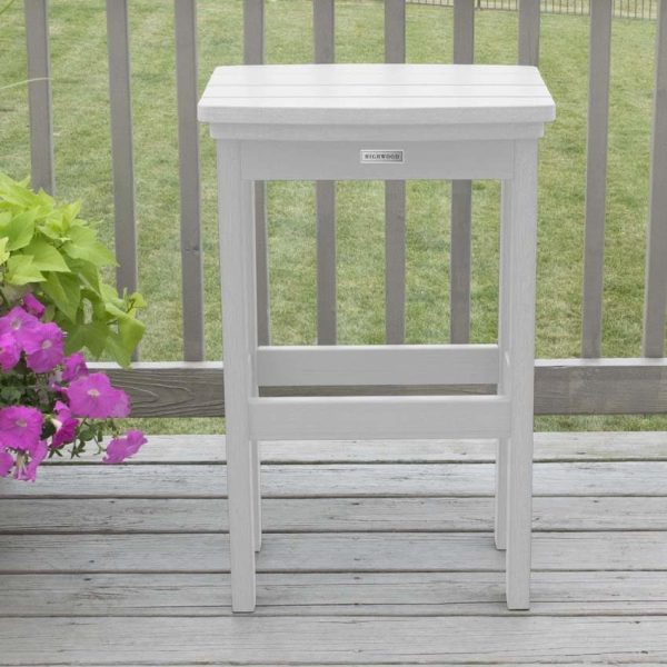 Hart Lane Recycled Plastic Bar Stool in White by Lakeview Outdoor Designs