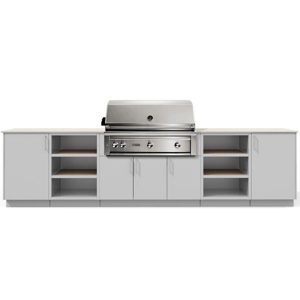 Urban Bonfire Savannah 42 Outdoor Kitchen w/ Lynx Natural Gas Grill, Danae Dekton Countertop & Chantilly Finish - B-Savannah-42-Lynx-Danae-Chantilly