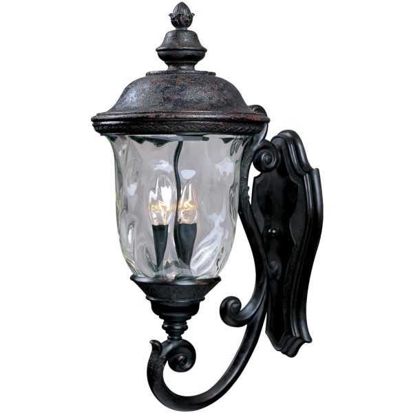 Maxim Carriage House DC Three Light 26-Inch Outdoor Wall Light - Oriental Bronze - 3424WGOB