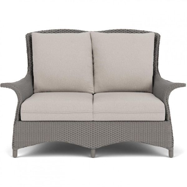 Mandalay Lloyd Loom Loveseat in Pewter/Remy Cloud by Lloyd Flanders