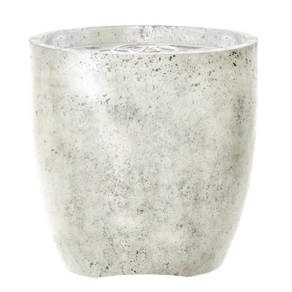Bloomview 2 24 Inch Round GFRC Natural Gas Fire Bowl in Coastal by Lakeview Outdoor Designs
