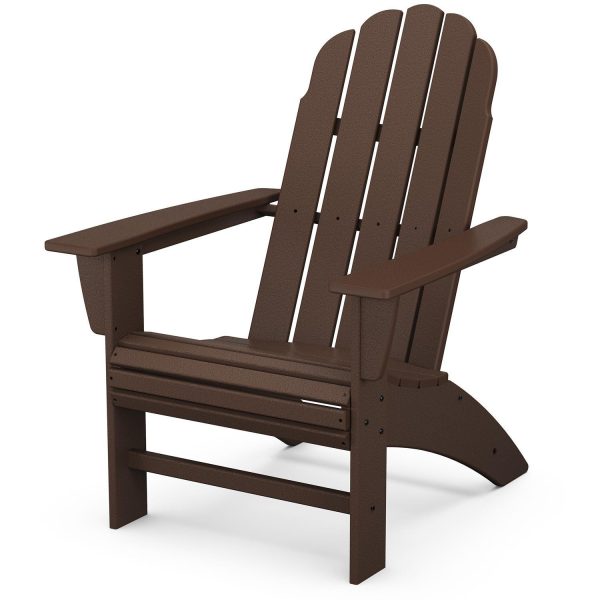 Vineyard Recycled Plastic Curveback Adirondack in Mahogany by POLYWOOD