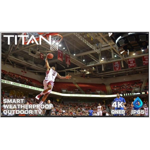 Titan L100 Series 75 Inch Partial Sun 4K QNED Mini LED Smart Outdoor TV w/ Edge Lit Panel & Built-In Alexa - BQG-L100-QNED-075-010