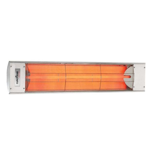 Eurofase Plug-In Series 39-Inch 1500 Watt Single Element 120V Electric Infrared Patio Heater In Stainless Steel - EF15120S