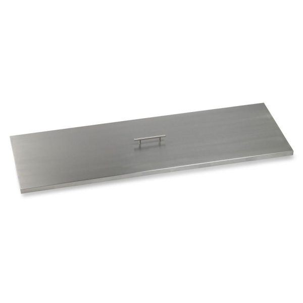 BBQGuys Signature 51-Inch Rectangular Stainless Steel Drop-In Pan Cover - SS-CV-AFPP-48