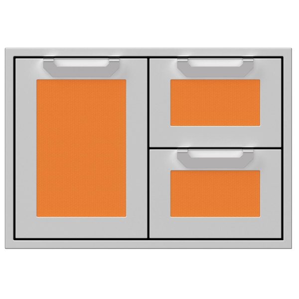 Hestan 30-Inch Double Drawer And Single Storage Door Combo - Citra - AGSDR30-OR