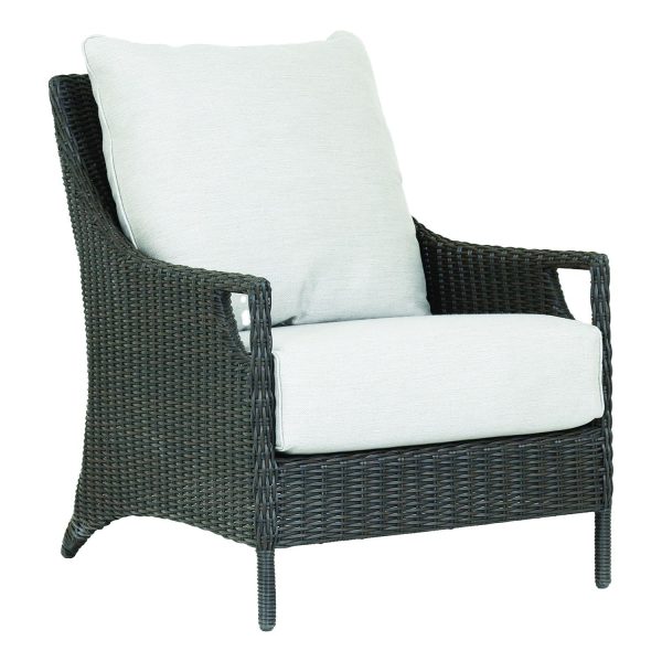 Bazaar Wicker Club Chair in Brown/Cast Silver by Sunset West