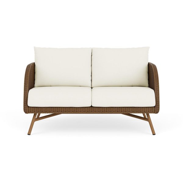 Essence Lloyd Loom Loveseat in Hickory/Sailcloth Salt by Lloyd Flanders