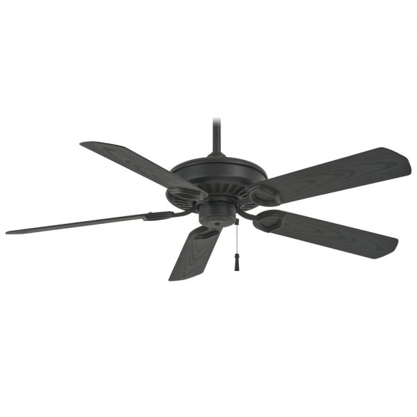 Minka-Aire Sundowner 54-Inch 5-Blade Ceiling Fan in Textured Coal Finish W/ Textured Coal Blades - F589-TCL