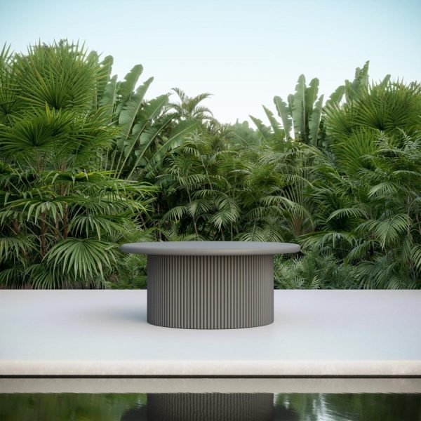 Palma Aluminum Coffee Table in Charcoal by Azzurro Living