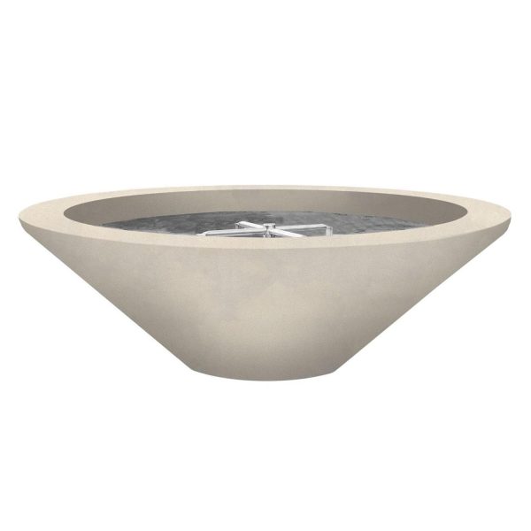 Ironwood 48 Inch Round GFRC Propane Fire Bowl in Coastal by Lakeview Outdoor Designs