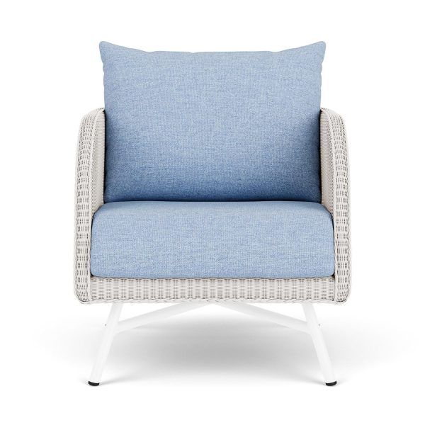 Essence Lloyd Loom Club Chair in White/Demo Skyway by Lloyd Flanders