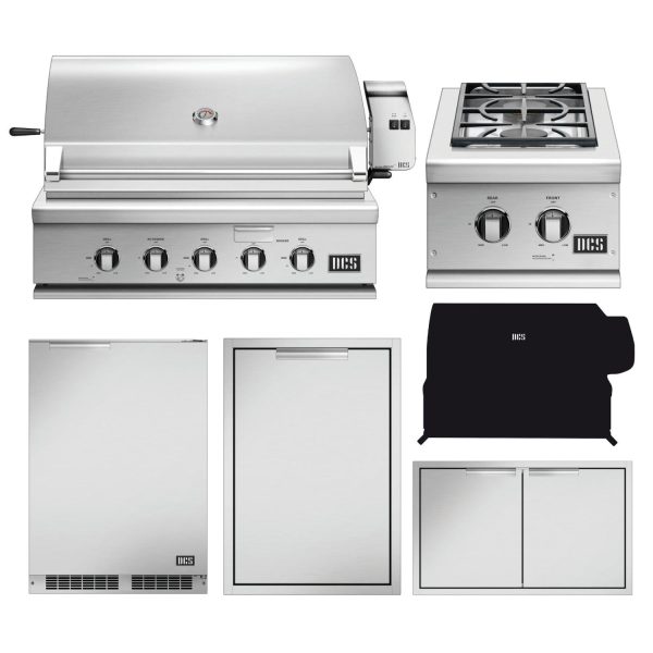 DCS Series 7 6-Piece 36-Inch Natural Gas Outdoor Kitchen Package - BH1-36R-N-6PC