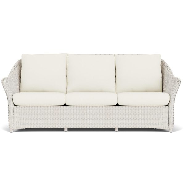 Weekend Retreat Lloyd Loom Sofa in Antique White/Sailcloth Salt by Lloyd Flanders
