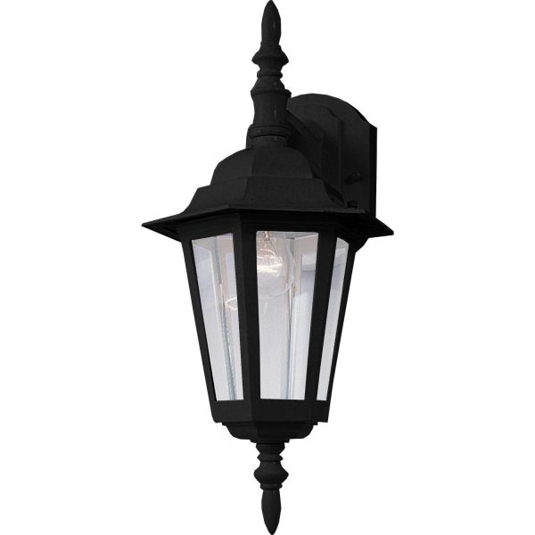 Maxim Builder Cast One Light 14-Inch Outdoor Wall Light - Black - 3002CLBK