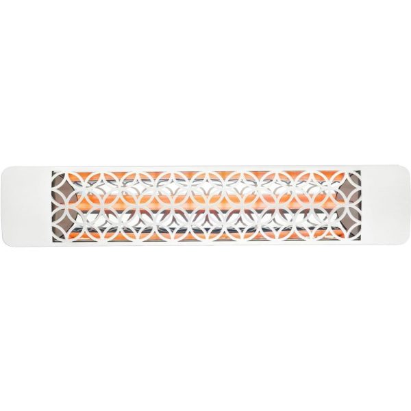 Eurofase Clover Series 39 Inch 2000 Watt Single Element Marine Grade 277V Electric Patio Heater in White - EF20277W2