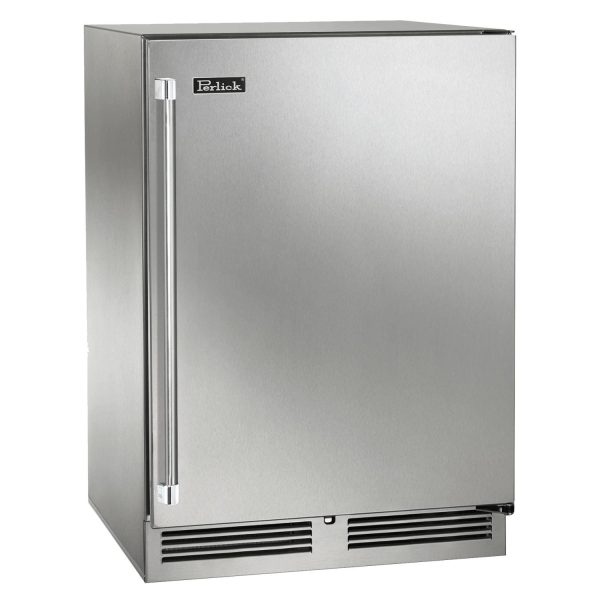 Perlick 24-Inch Signature Series Stainless Steel Outdoor Beverage Center w/ Door Lock - Right Hinged - HP24BO-4-1RL