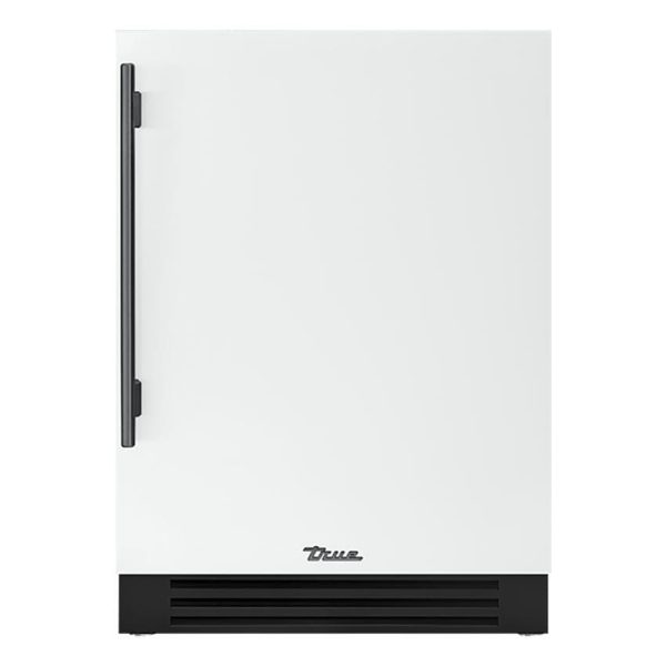 True 24 Inch 5.6 Cu. Ft. Right Hinge Outdoor Refrigerator - Matte White w/ Pewter Handles - TUR-24-R-OP-C~DSK-030-H05