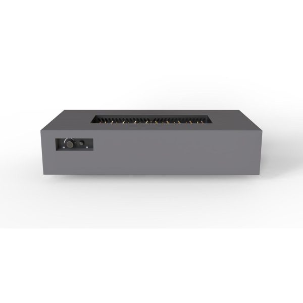 AON 72 Inch Rectangular Powder Coated Steel Propane Fire Pit Table in Charcoal by Warming Trends