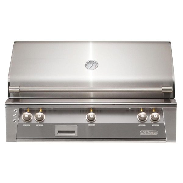 Alfresco ALXE 42-Inch Built-In Natural Gas Grill With Sear Zone And Rotisserie in Signal Gray - ALXE-42SZ-NG-S7004