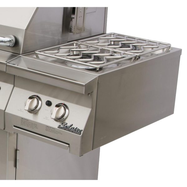 Solaire Cart Mount Natural Gas Double Side Burner For Solaire 30, 36 And 42 Inch Freestanding Grills - SOL-IRSB-14SM-NG