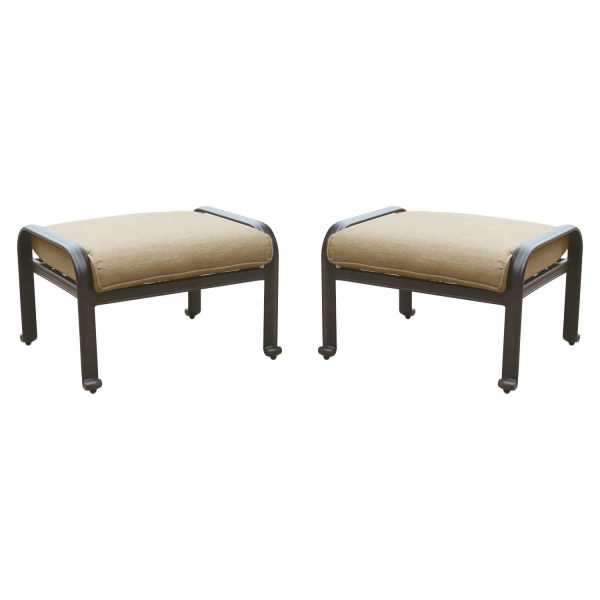 Darlee Elisabeth Replacement Ottoman Cushion - Set 2 - Sesame