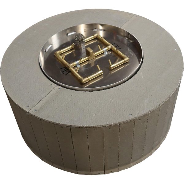 72 Inch Round Brass Natural Gas Fire Pit Enclosure in by Warming Trends