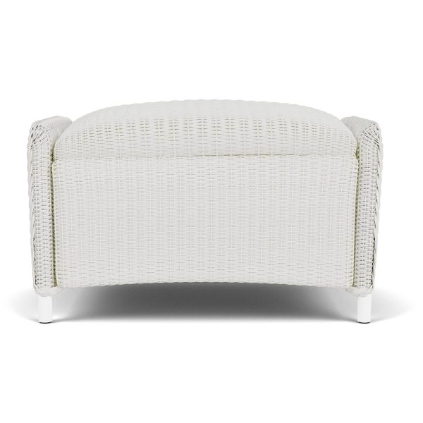 Reflections Lloyd Loom Ottoman in Matte White by Lloyd Flanders