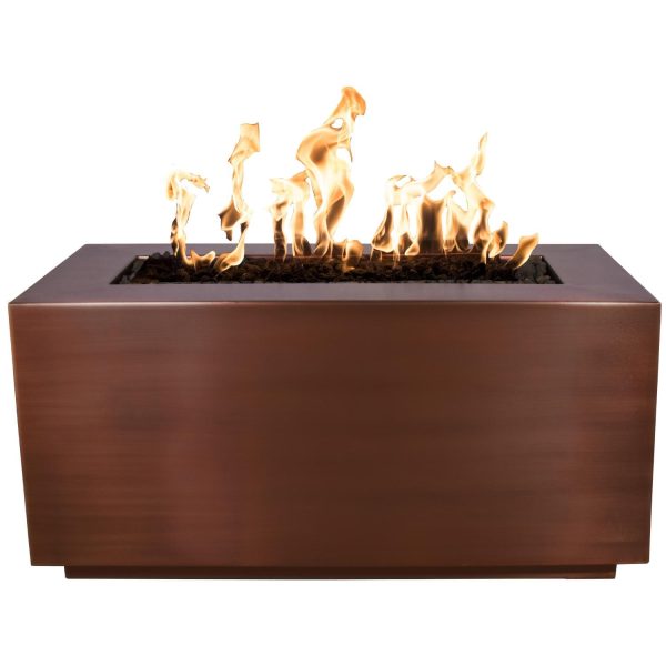 Pismo 48 Inch Rectangular Copper Natural Gas Fire Pit by The Outdoor Plus