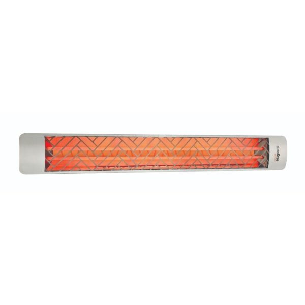 Eurofase Chevron Series 61-Inch 6000 Watt Dual Element 480V Electric Infrared Patio Heater In Stainless Steel - EF60480S1