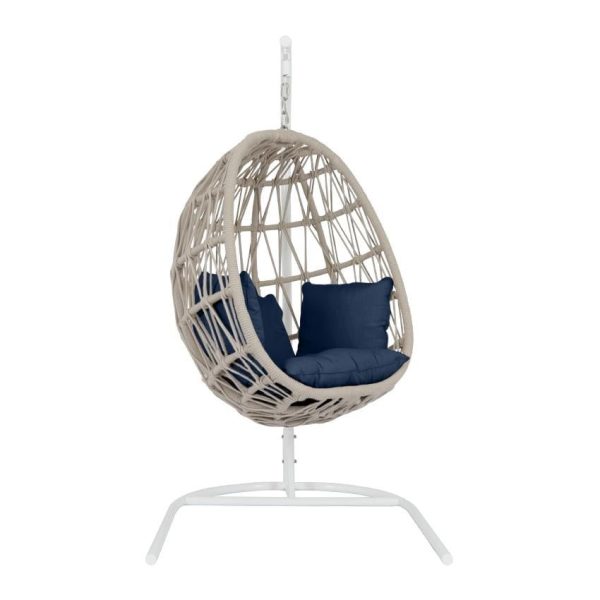 Dana Woven Rope Swing in Natural/Spectrum Indigo by Sunset West