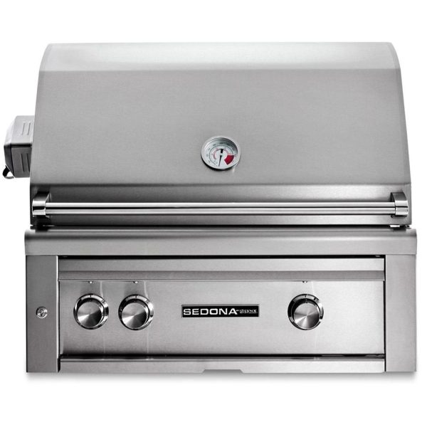 Lynx Sedona 30 Inch Built-In Natural Gas Grill w/ Rotisserie, One ProSear, & One SS Tube Burner - L501PSR-NG