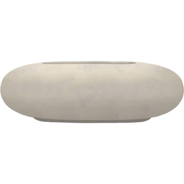 Sawgrass Bay 56 Inch Oval GFRC Propane Fire Bowl in Coastal by Lakeview Outdoor Designs