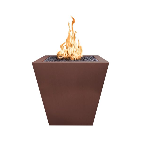 Vista 24 Inch Square Copper Propane Fire Pit by The Outdoor Plus
