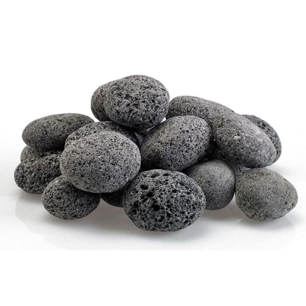 BBQGuys Signature Medium Gray Tumbled Lava Stone - 10 Lbs