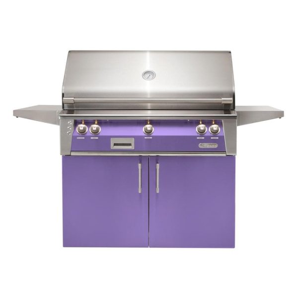 Alfresco ALXE 42-Inch Freestanding Natural Gas Grill With Rotisserie in Blue Lilac - ALXE-42C-NG-S4005