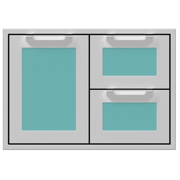 Hestan 30-Inch Double Drawer And Single Storage Door Combo - Bora Bora - AGSDR30-TQ